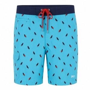 Duluth Trading Co. Swim Trunks Bird Print Parrot Cargo Pocket‎ Swim Shorts Sz 44